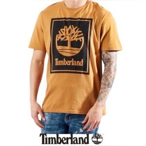 XL Timberland 100% Cotton Men's Graphic Tee in Wheat
